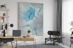 XXL Öl Gemälde 'Blue Blossom' | Handgemaltes Unikat