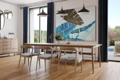 XXL Öl Gemälde 'Blue Jungle Leaves' | Handgemaltes Unikat