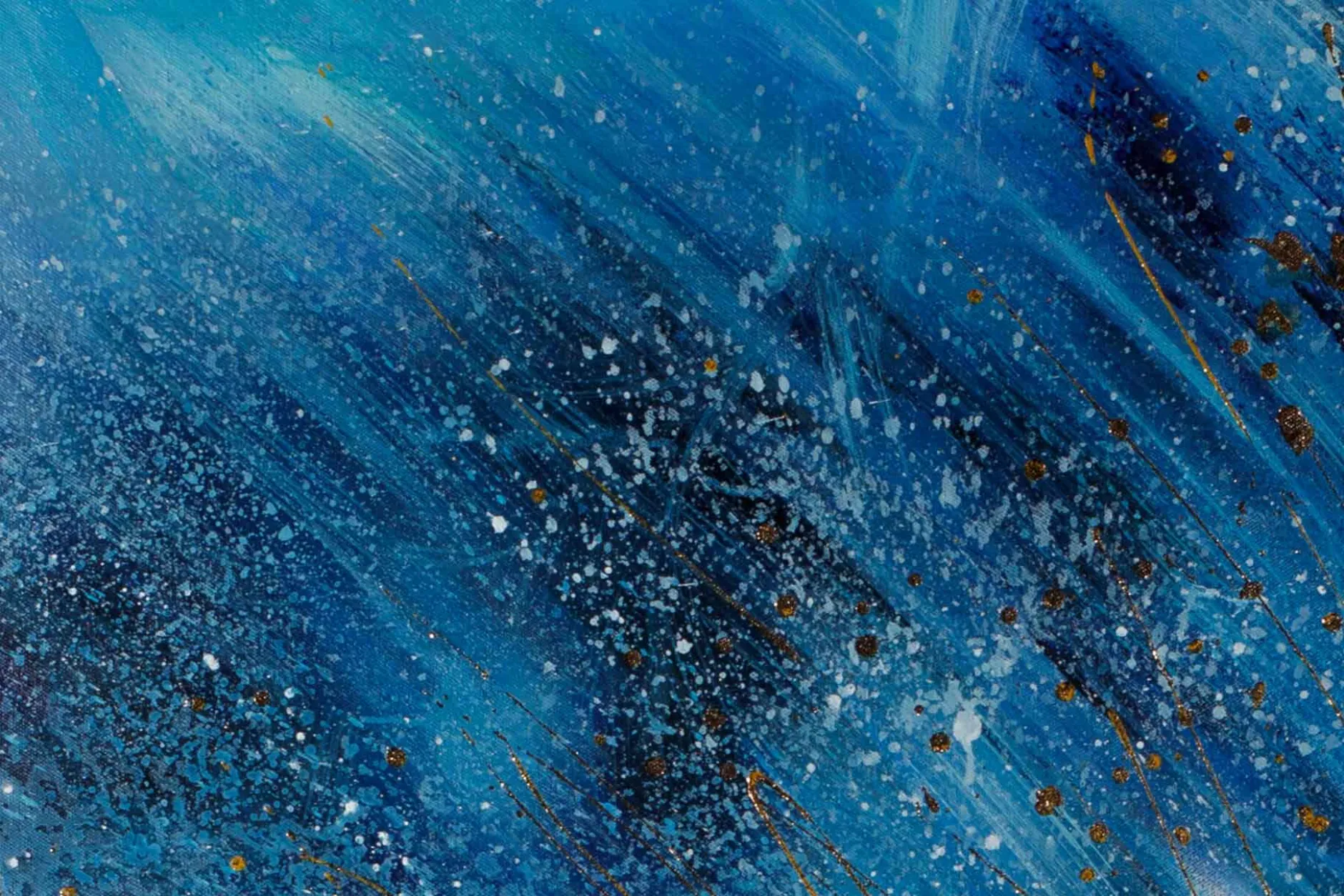 XXL Öl Gemälde 'Blue Madness' | Handgemaltes Unikat