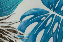 XXL Öl Gemälde 'Blue Monstera' | Handgemaltes Unikat