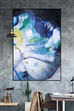 XXL Öl Gemälde 'Blue Passion' | Handgemaltes Unikat
