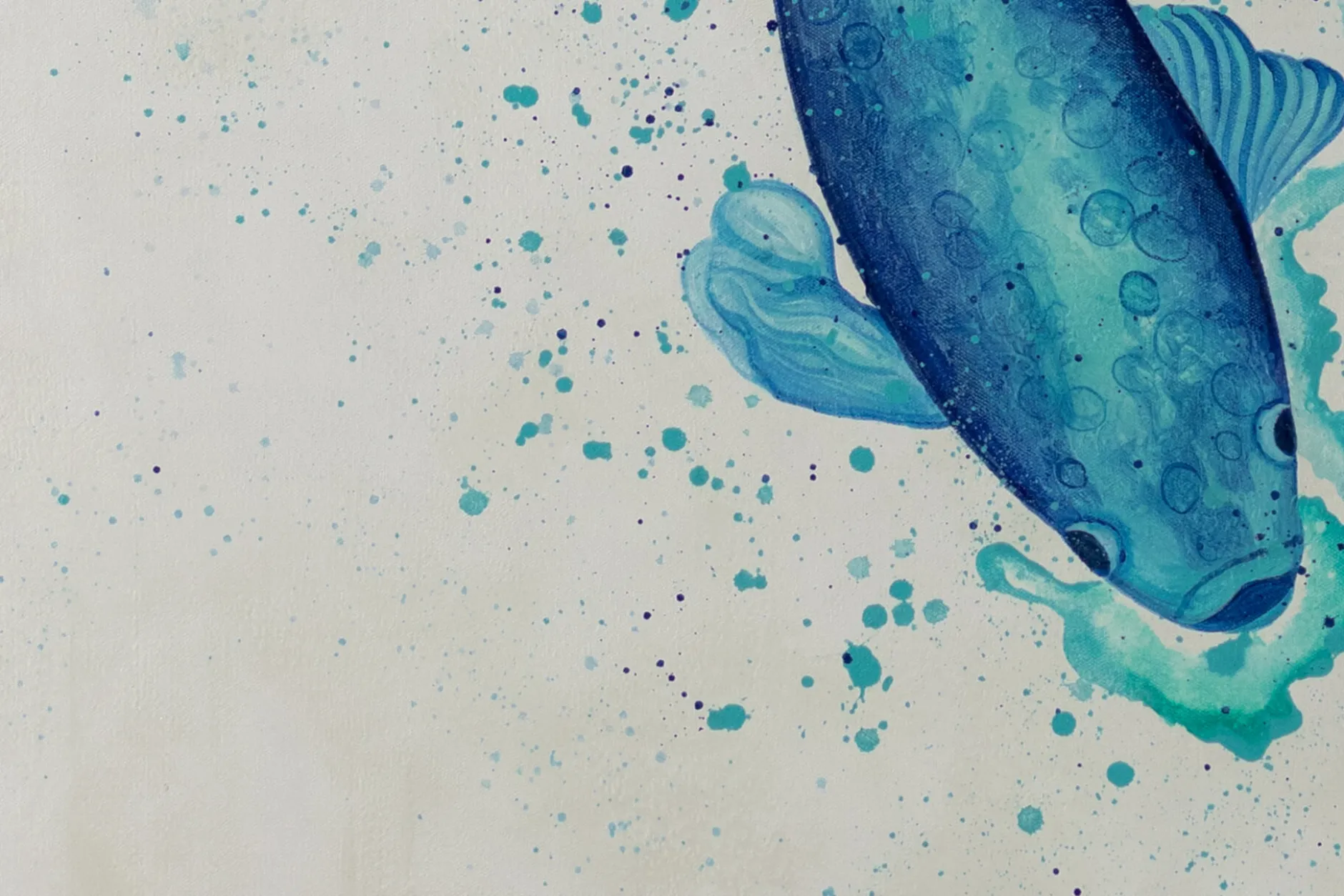 XXL Öl Gemälde 'Blue Perfection' | Handgemaltes Unikat