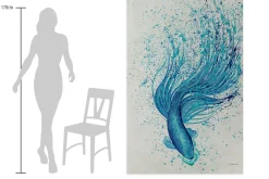 XXL Öl Gemälde 'Blue Perfection' | Handgemaltes Unikat
