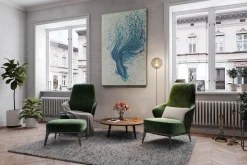 XXL Öl Gemälde 'Blue Perfection' | Handgemaltes Unikat