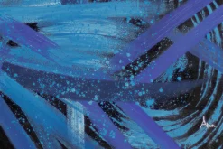 XXL Öl Gemälde 'Blue Planet Orbits' | Handgemaltes Unikat
