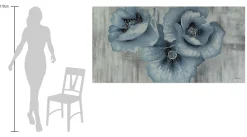 XXL Öl Gemälde 'Blue Posy' | Handgemaltes Unikat