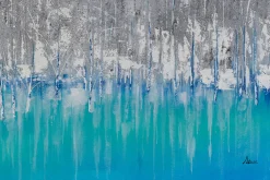 XXL Öl Gemälde 'Blue Reflection' | Handgemaltes Unikat
