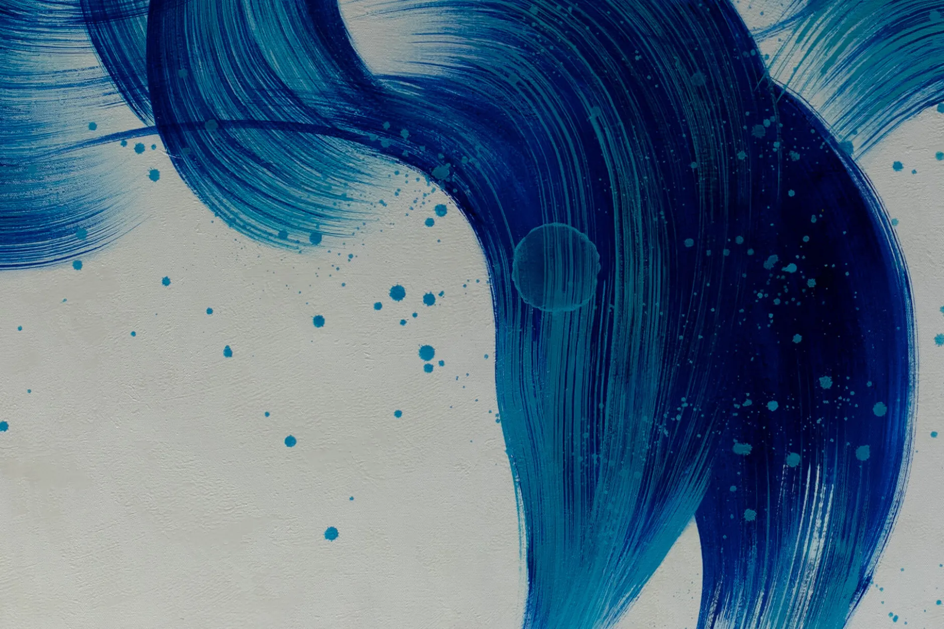 XXL Öl Gemälde 'Blue Rising' | Handgemaltes Unikat