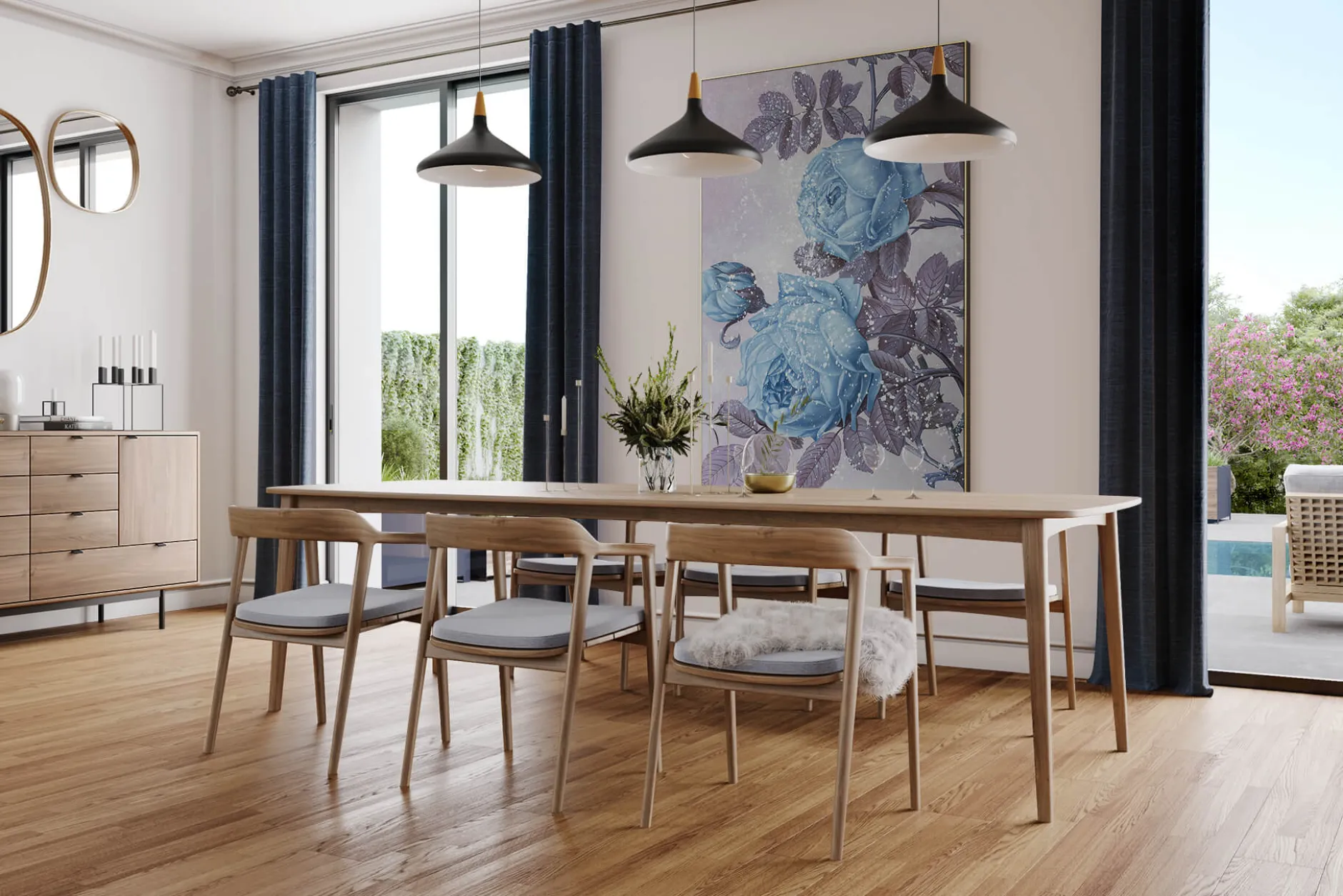 XXL Öl Gemälde 'Blue Storm' | Handgemaltes Unikat
