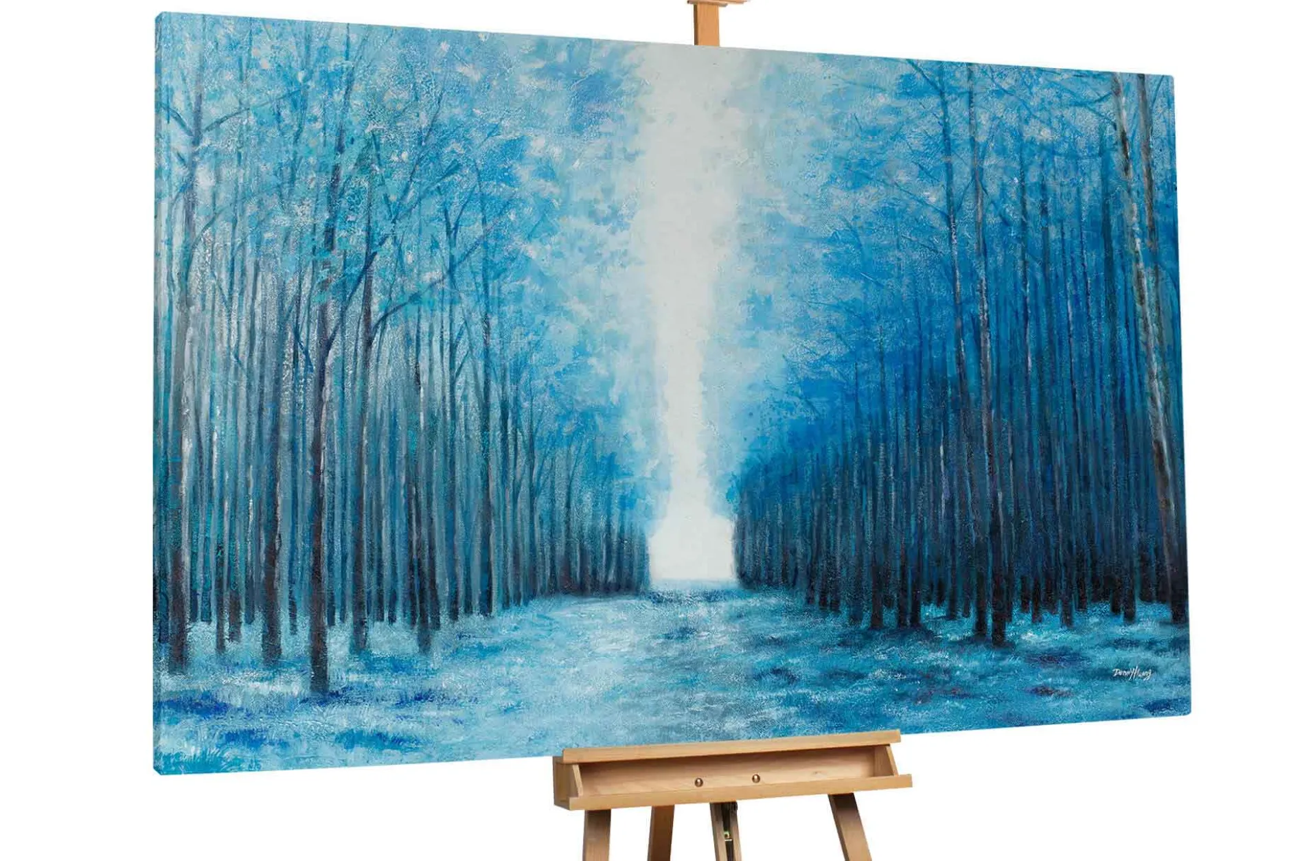 XXL Öl Gemälde 'Blue Twilight' | Handgemaltes Unikat