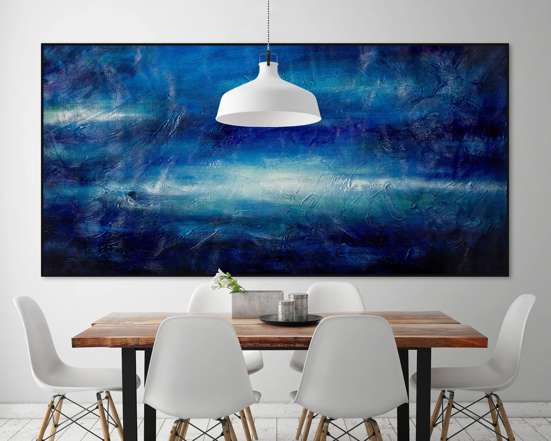 XXL Öl Gemälde 'Blue World' | Handgemaltes Unikat