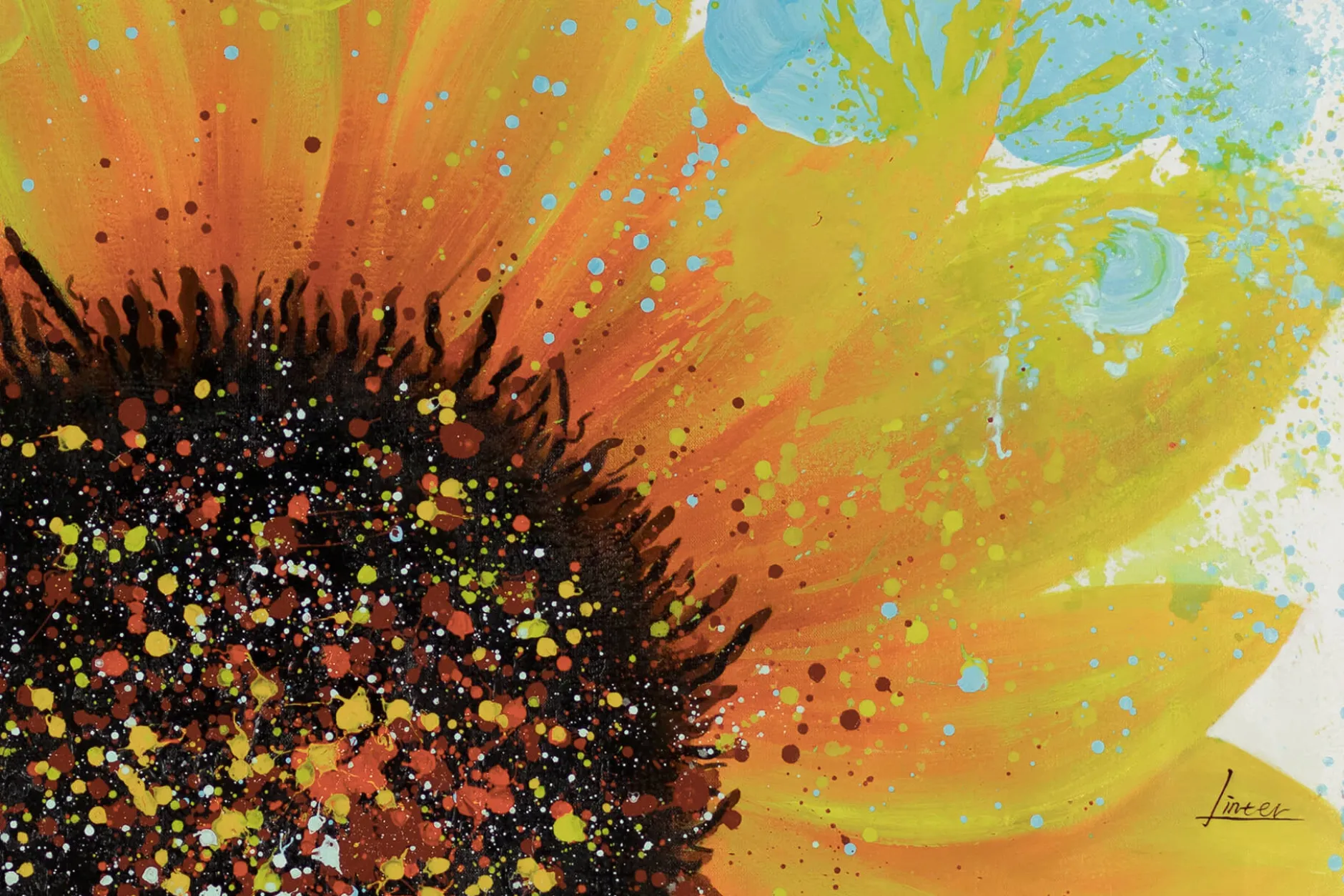 XXL Öl Gemälde 'Blume des Lebens' | Handgemaltes Unikat