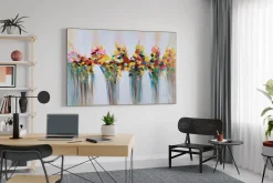 XXL Öl Gemälde 'Blumenallerlei' | Handgemaltes Unikat