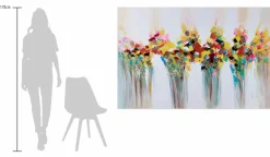 XXL Öl Gemälde 'Blumenallerlei' | Handgemaltes Unikat