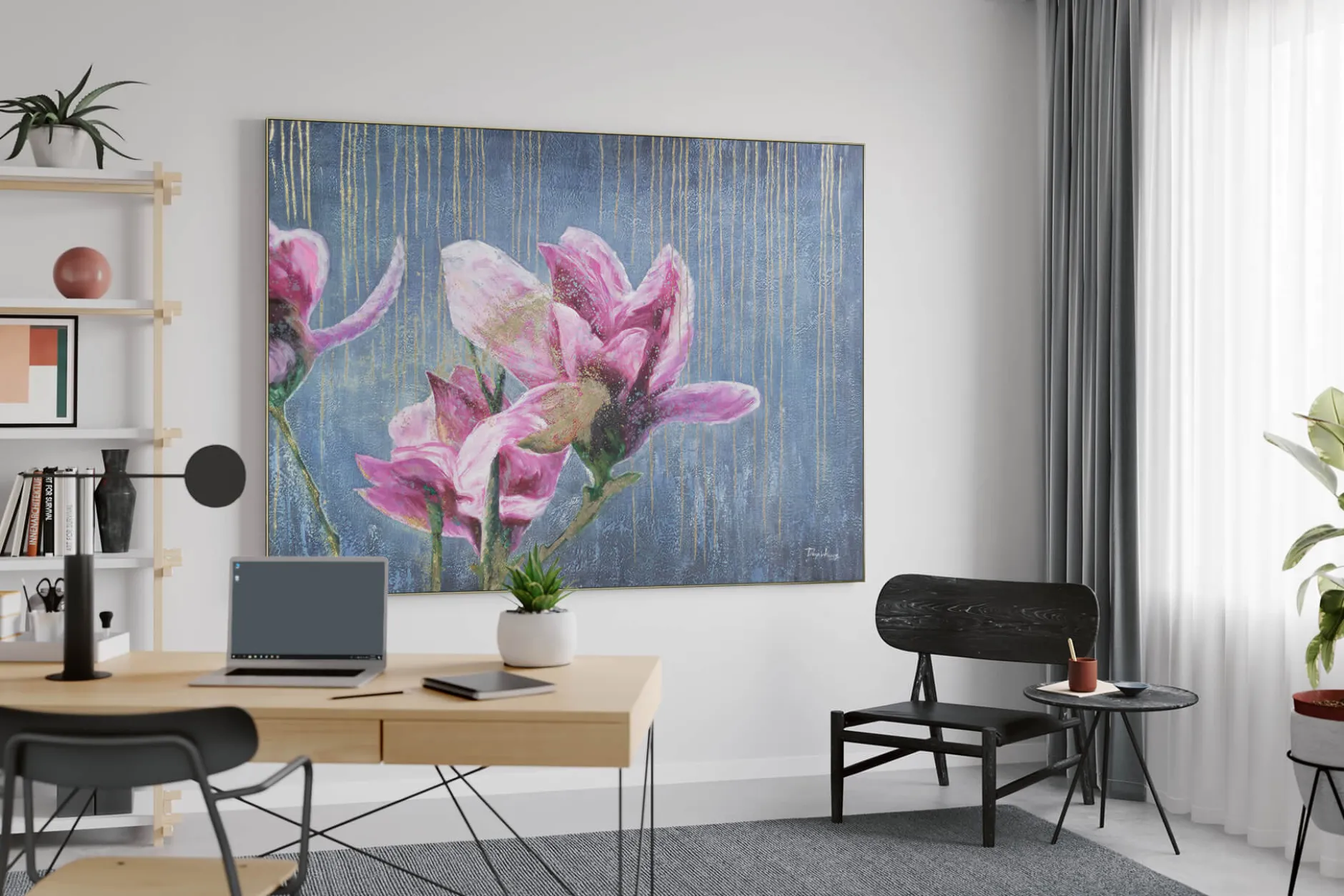 XXL Öl Gemälde 'Blumen der Liebe' | Handgemaltes Unikat