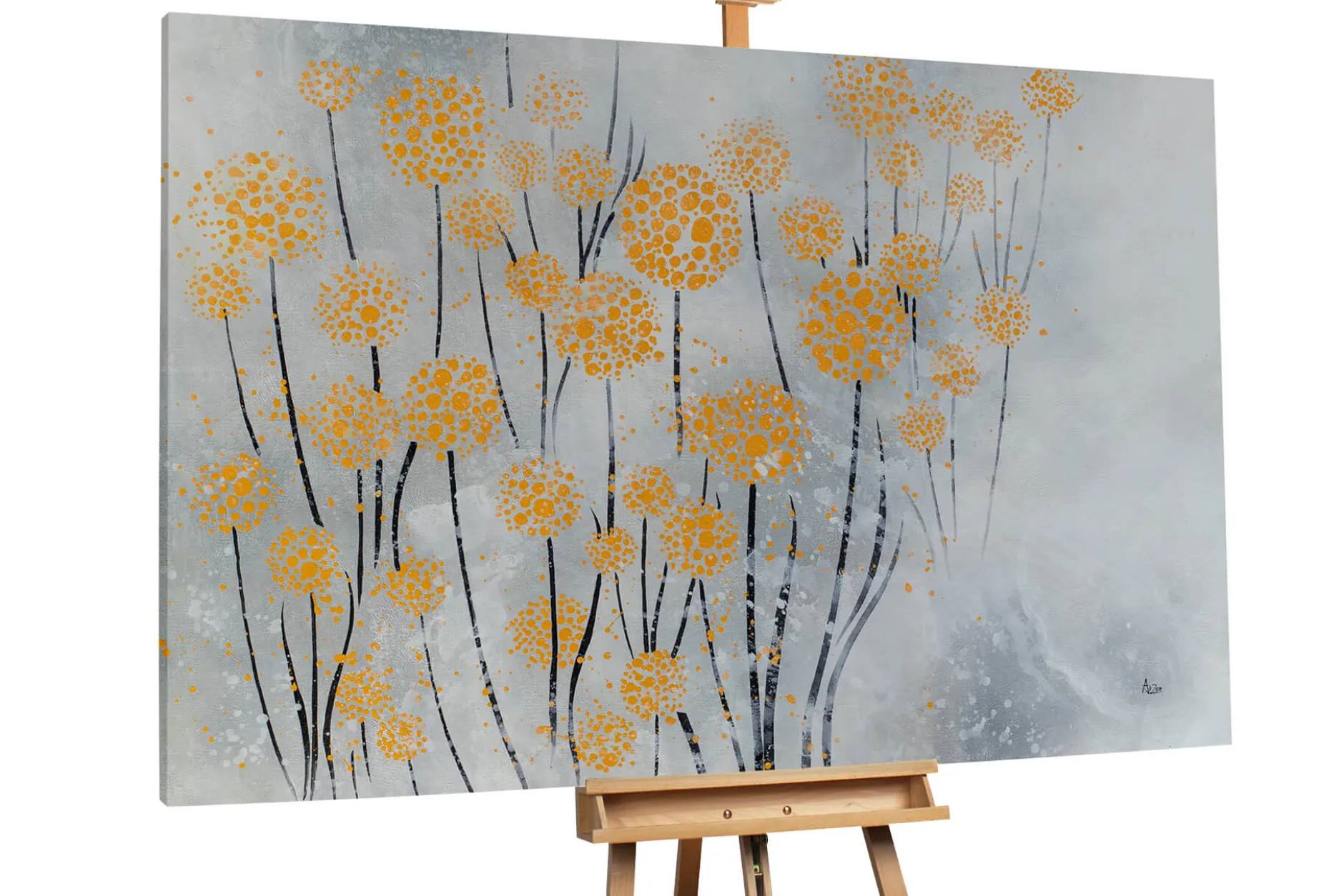 XXL Öl Gemälde 'Blumen der Sonne' | Handgemaltes Unikat