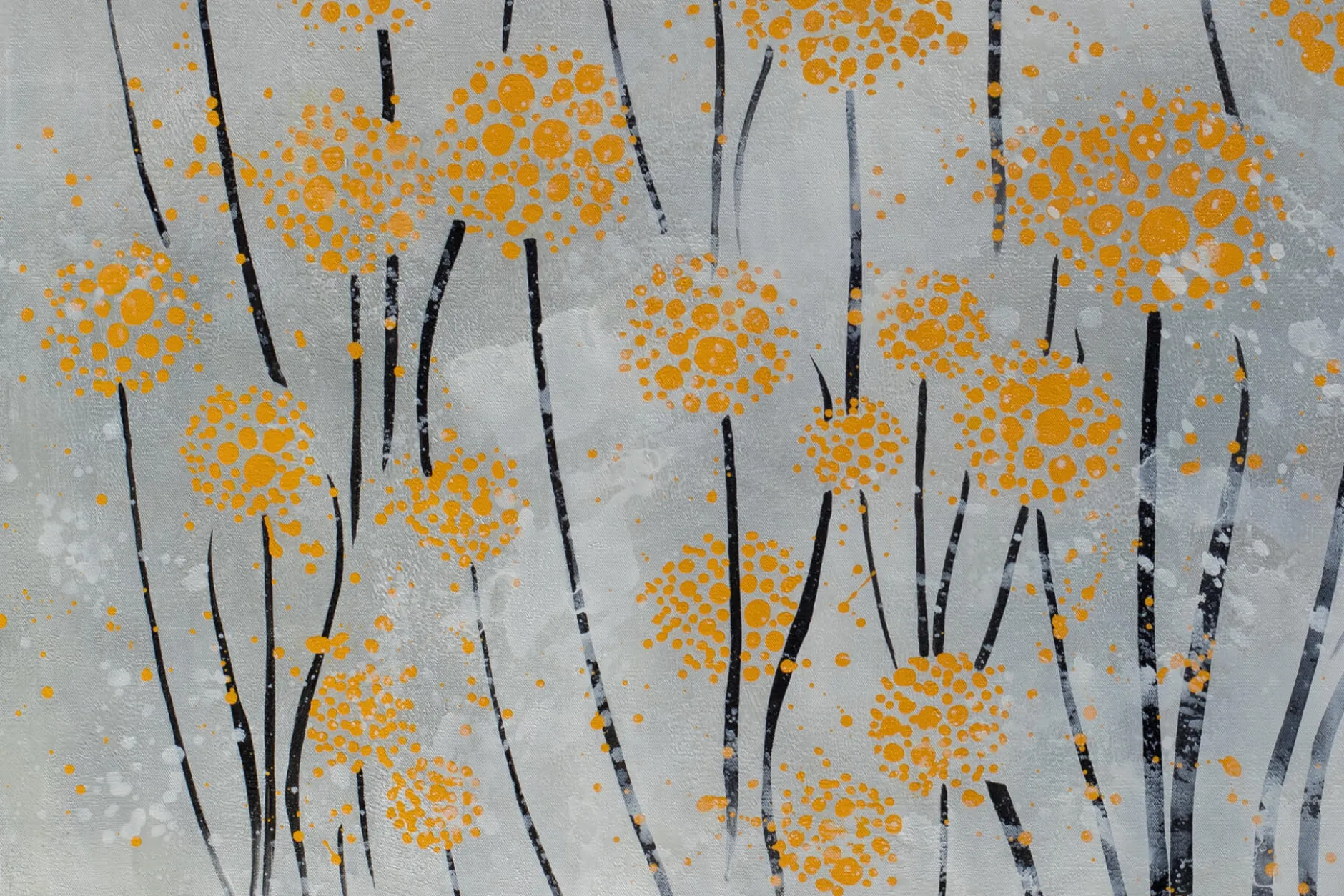 XXL Öl Gemälde 'Blumen der Sonne' | Handgemaltes Unikat