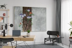 XXL Öl Gemälde 'Blumen im Regen' | Handgemaltes Unikat