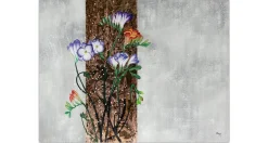 XXL Öl Gemälde 'Blumen im Regen' | Handgemaltes Unikat