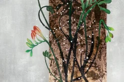XXL Öl Gemälde 'Blumen im Regen' | Handgemaltes Unikat