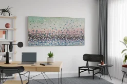 XXL Öl Gemälde 'Blumenregen in Pastell' | Handgemaltes Unikat