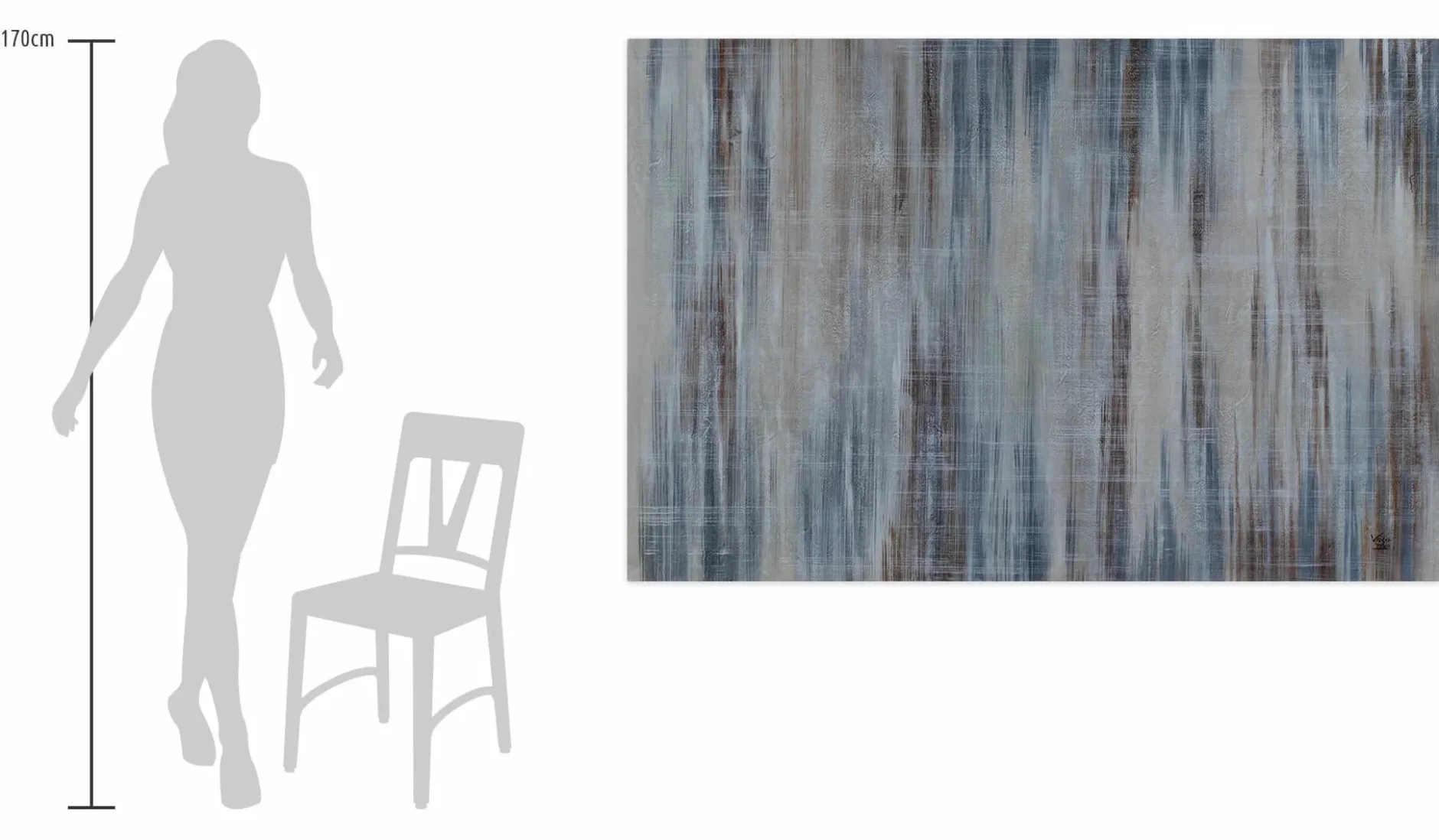 XXL Öl Gemälde 'Blurred Trees' | Handgemaltes Unikat