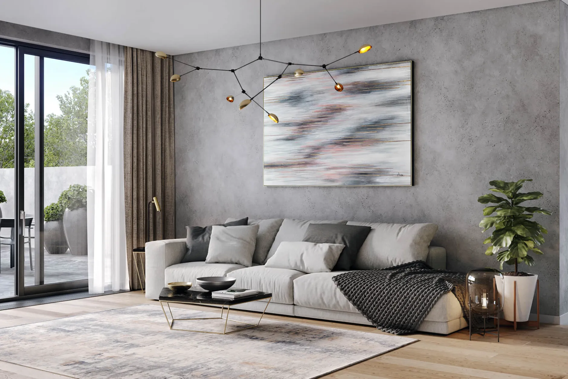 XXL Öl Gemälde 'Blurry Lives' | Handgemaltes Unikat