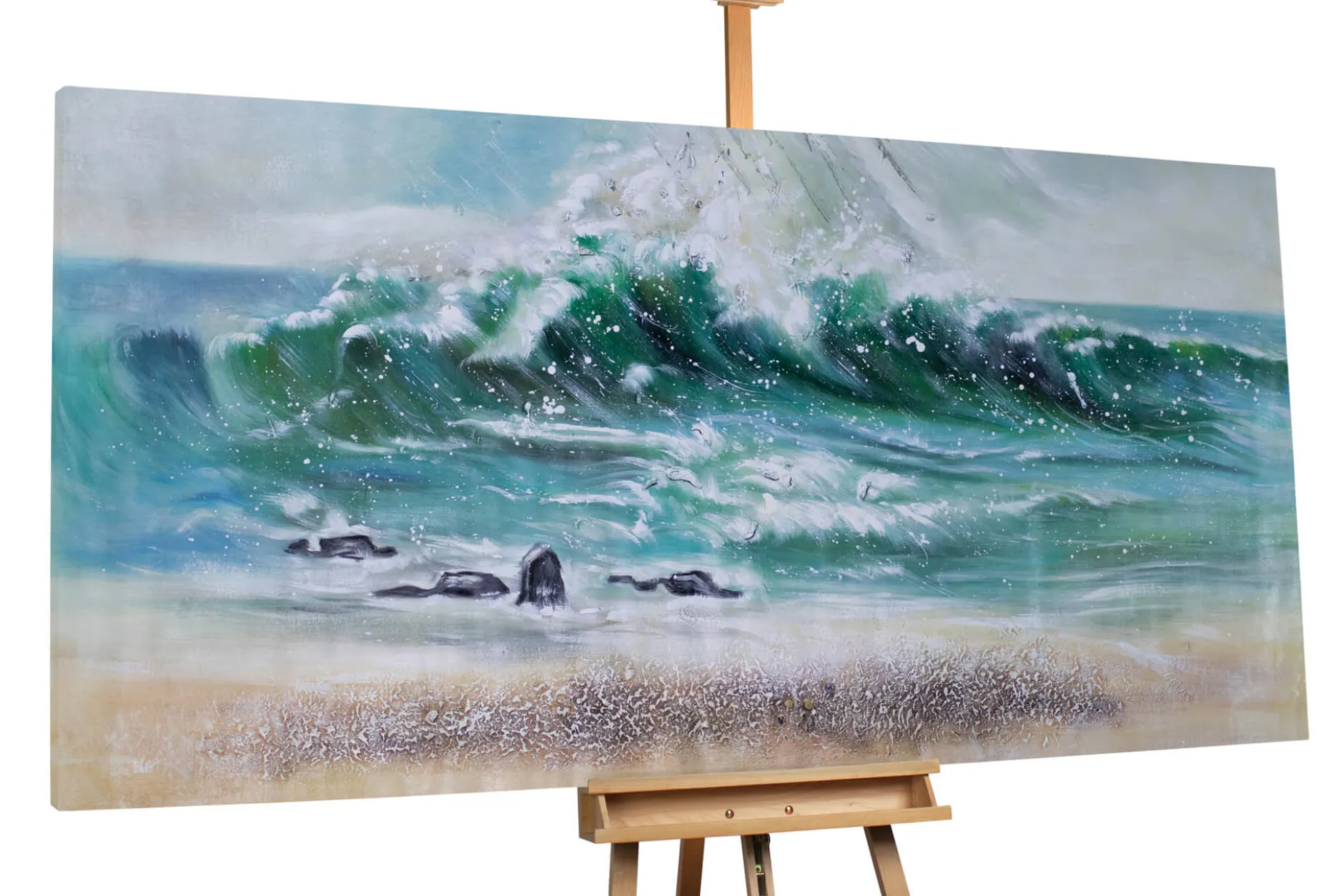 XXL Öl Gemälde 'Blustery' | Handgemaltes Unikat