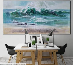 XXL Öl Gemälde 'Blustery' | Handgemaltes Unikat