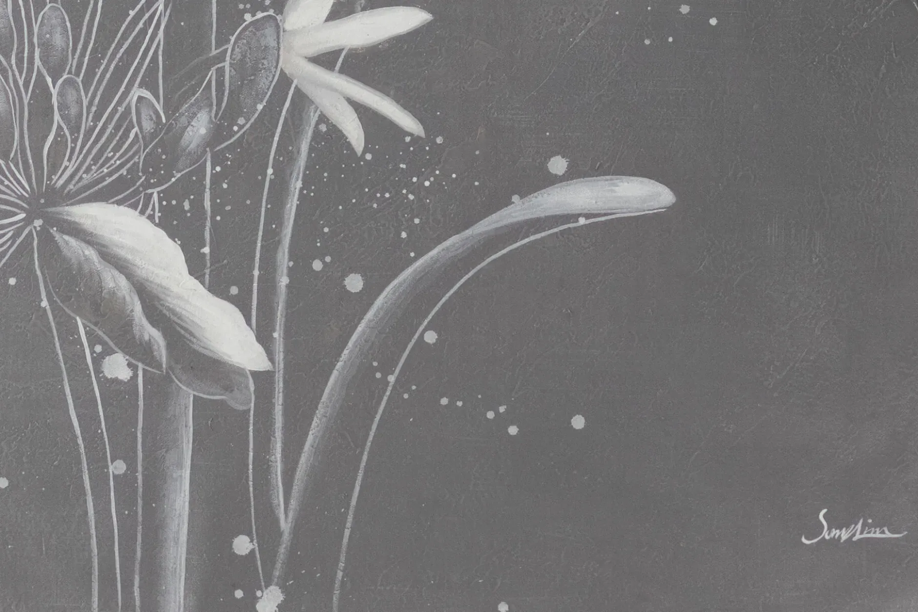 XXL Öl Gemälde 'Botanische Schönheit' | Handgemaltes Unikat