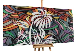 XXL Öl Gemälde 'Bunte Blumenwiese' | Handgemaltes Unikat