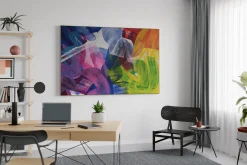 XXL Öl Gemälde 'Bunte Fusion' | Handgemaltes Unikat