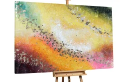 XXL Öl Gemälde 'Bunte Galaxien' | Handgemaltes Unikat