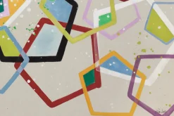 XXL Öl Gemälde 'Buntes Formenspiel' | Handgemaltes Unikat