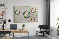 XXL Öl Gemälde 'Buntes Formenspiel' | Handgemaltes Unikat