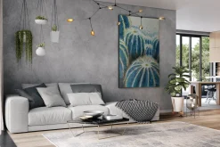 XXL Öl Gemälde 'Cacti Love' | Handgemaltes Unikat