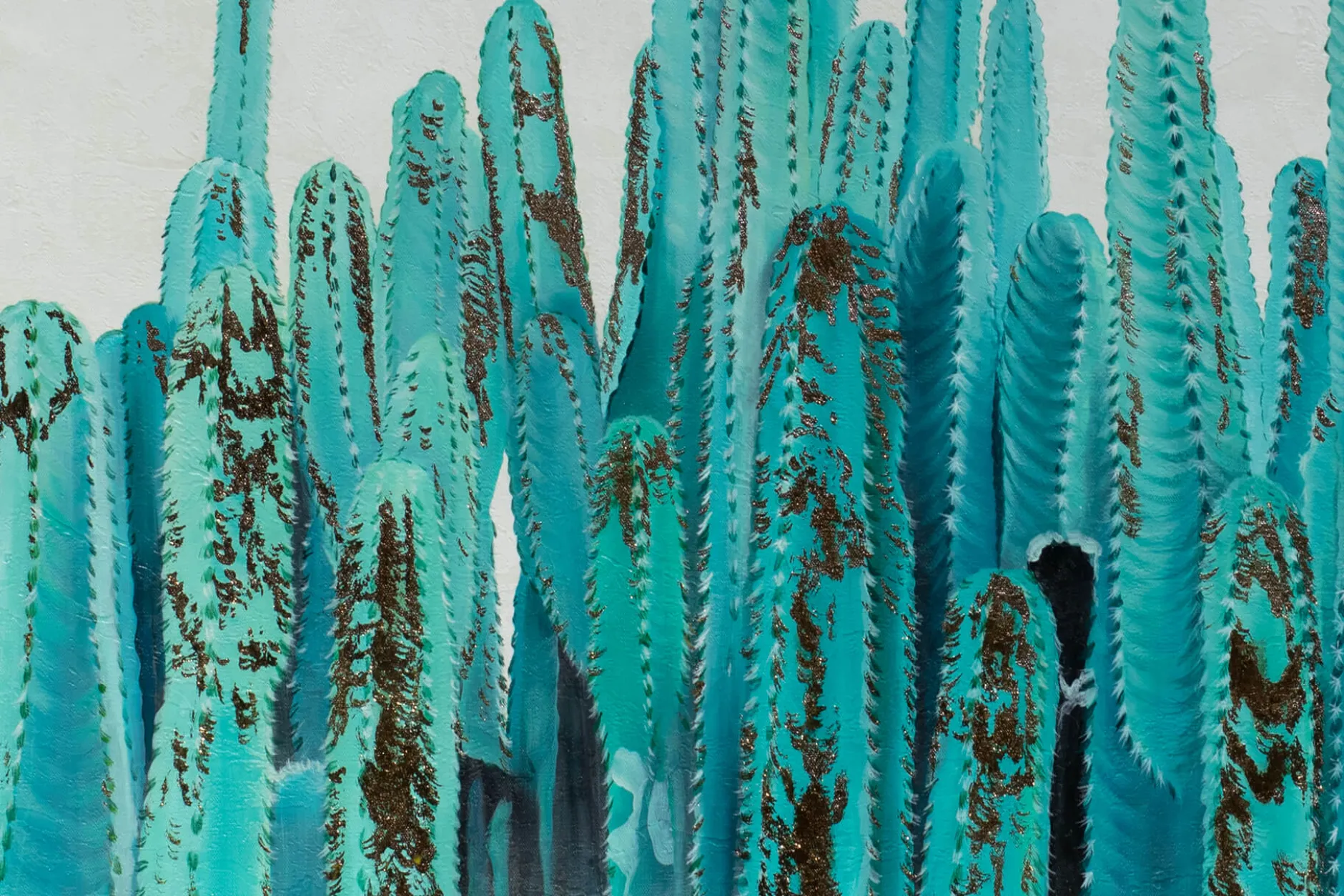 XXL Öl Gemälde 'Cactus Valley' | Handgemaltes Unikat