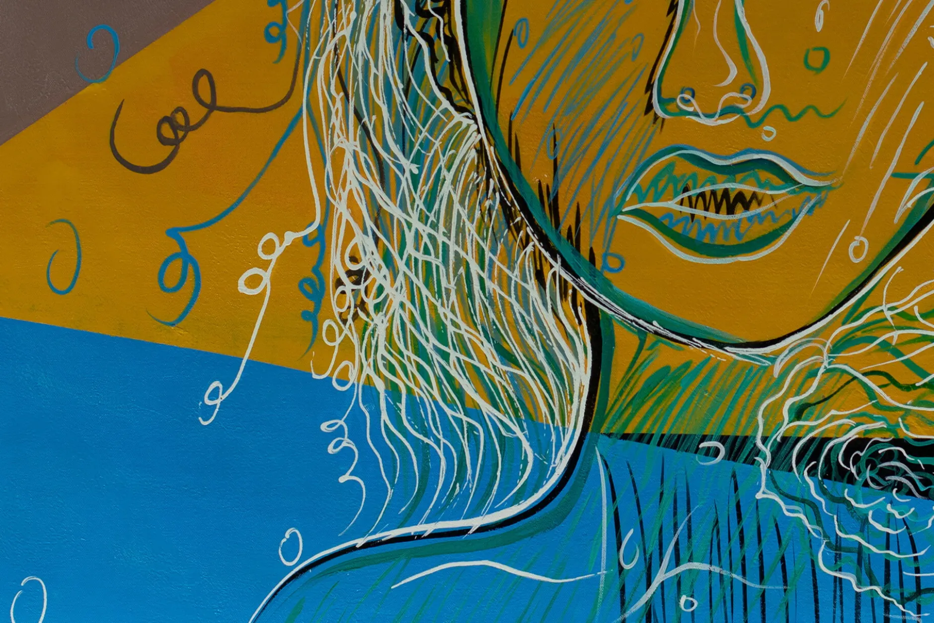 XXL Öl Gemälde 'Calligraphic Grace ' | Handgemaltes Unikat