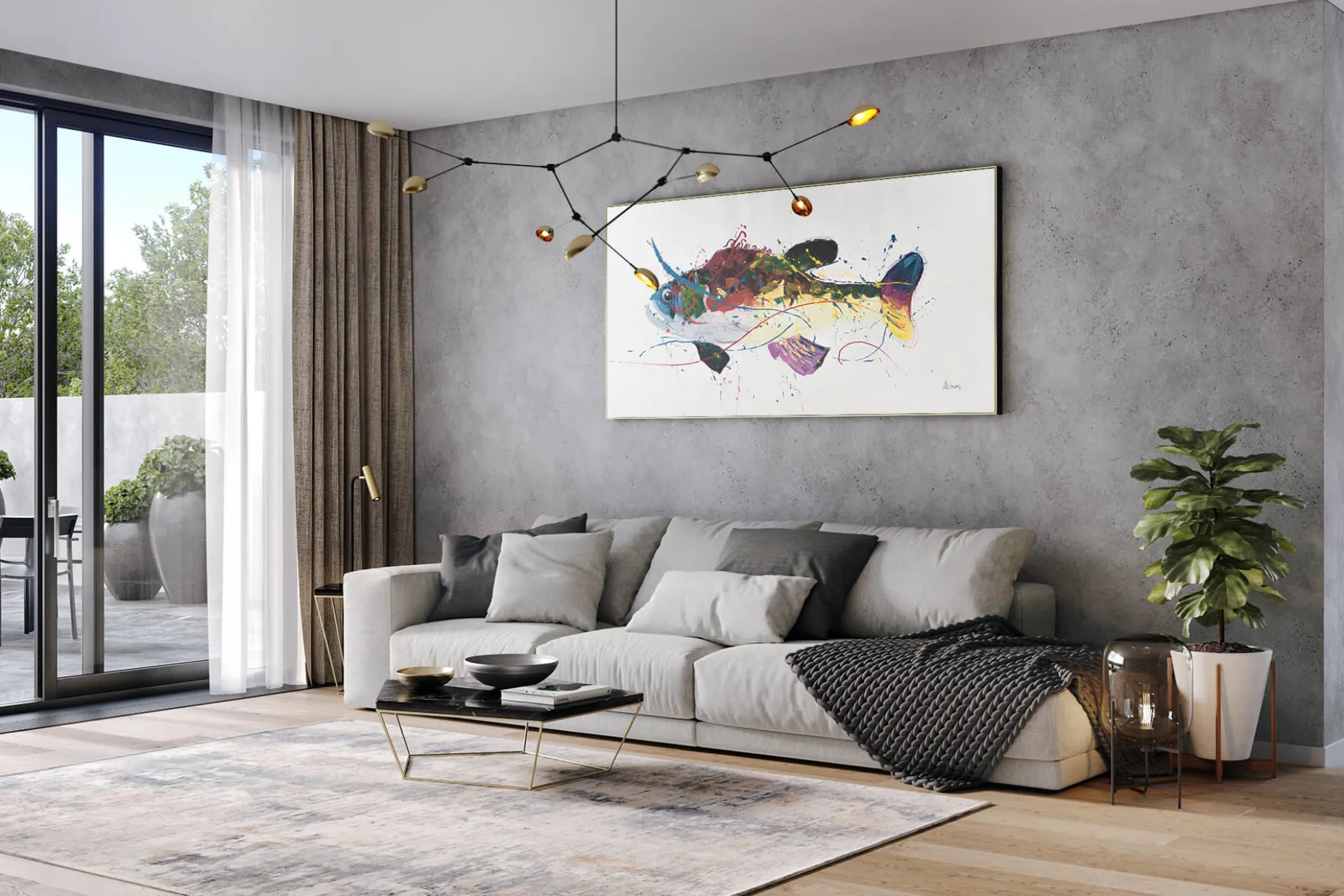 XXL Öl Gemälde 'Catching Colours' | Handgemaltes Unikat