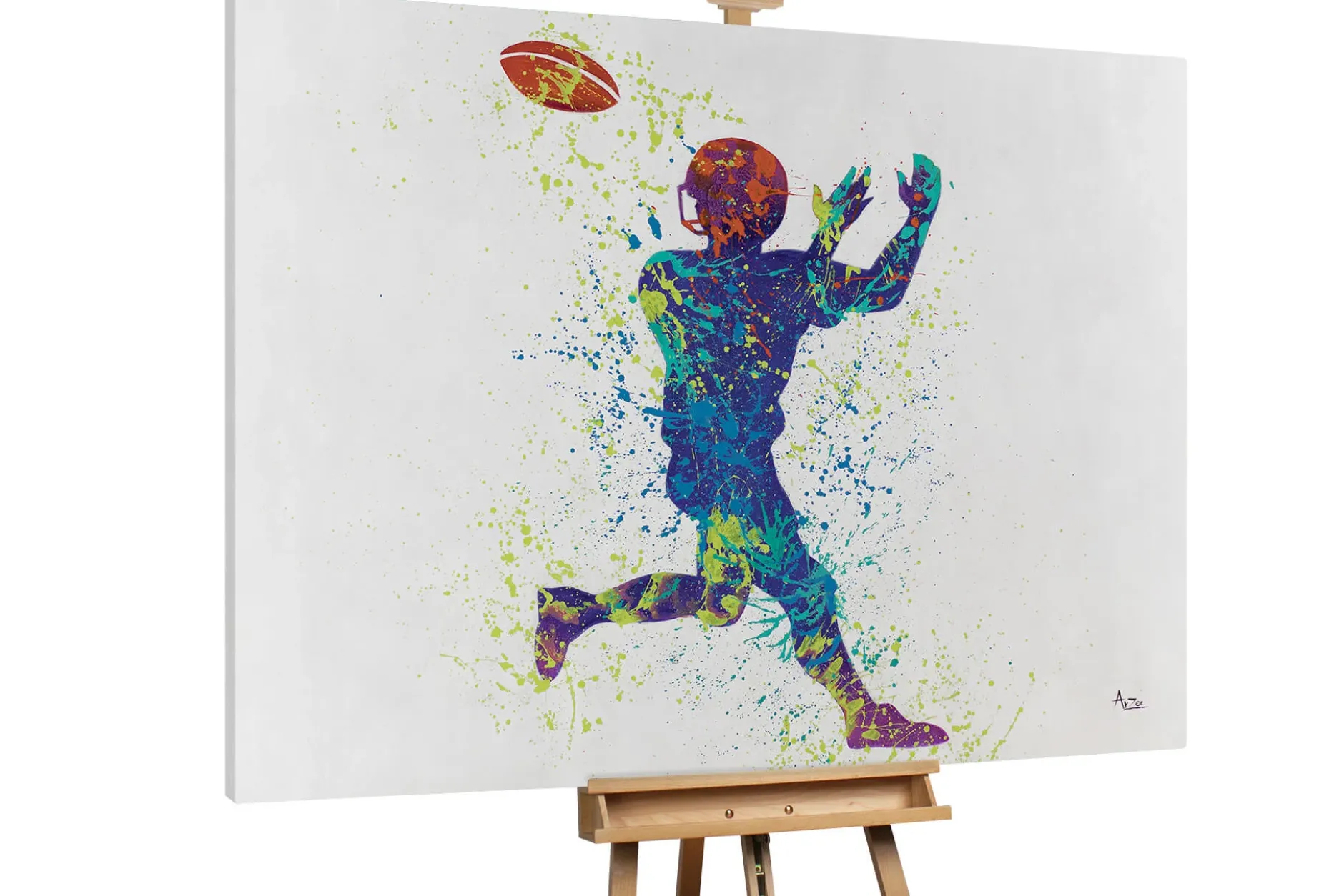 XXL Öl Gemälde 'Catching the Ball' | Handgemaltes Unikat