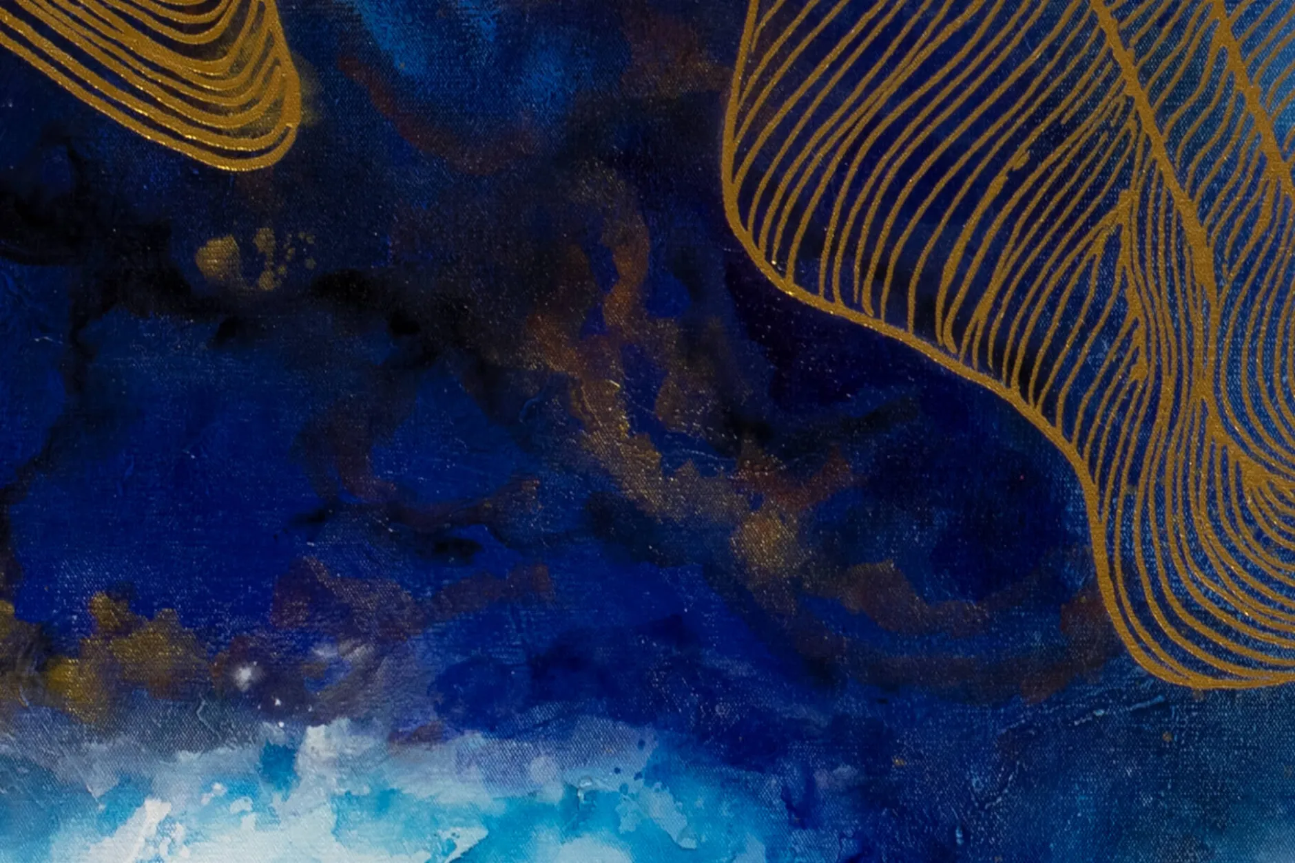 XXL Öl Gemälde 'Celestial Ray' | Handgemaltes Unikat