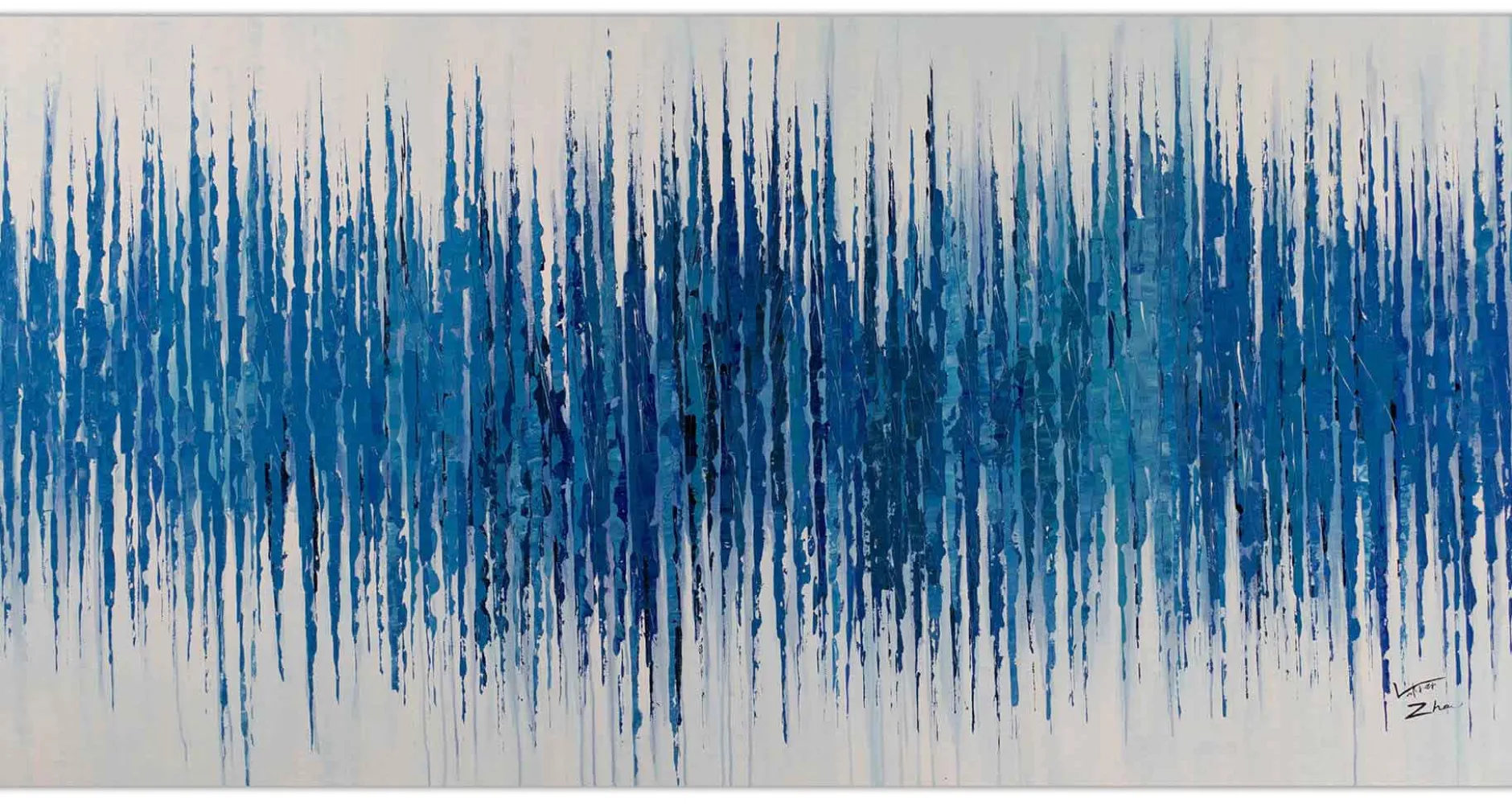 XXL Öl Gemälde 'Cerulean Sounds' | Handgemaltes Unikat