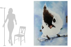 XXL Öl Gemälde 'Charming Bird' | Handgemaltes Unikat