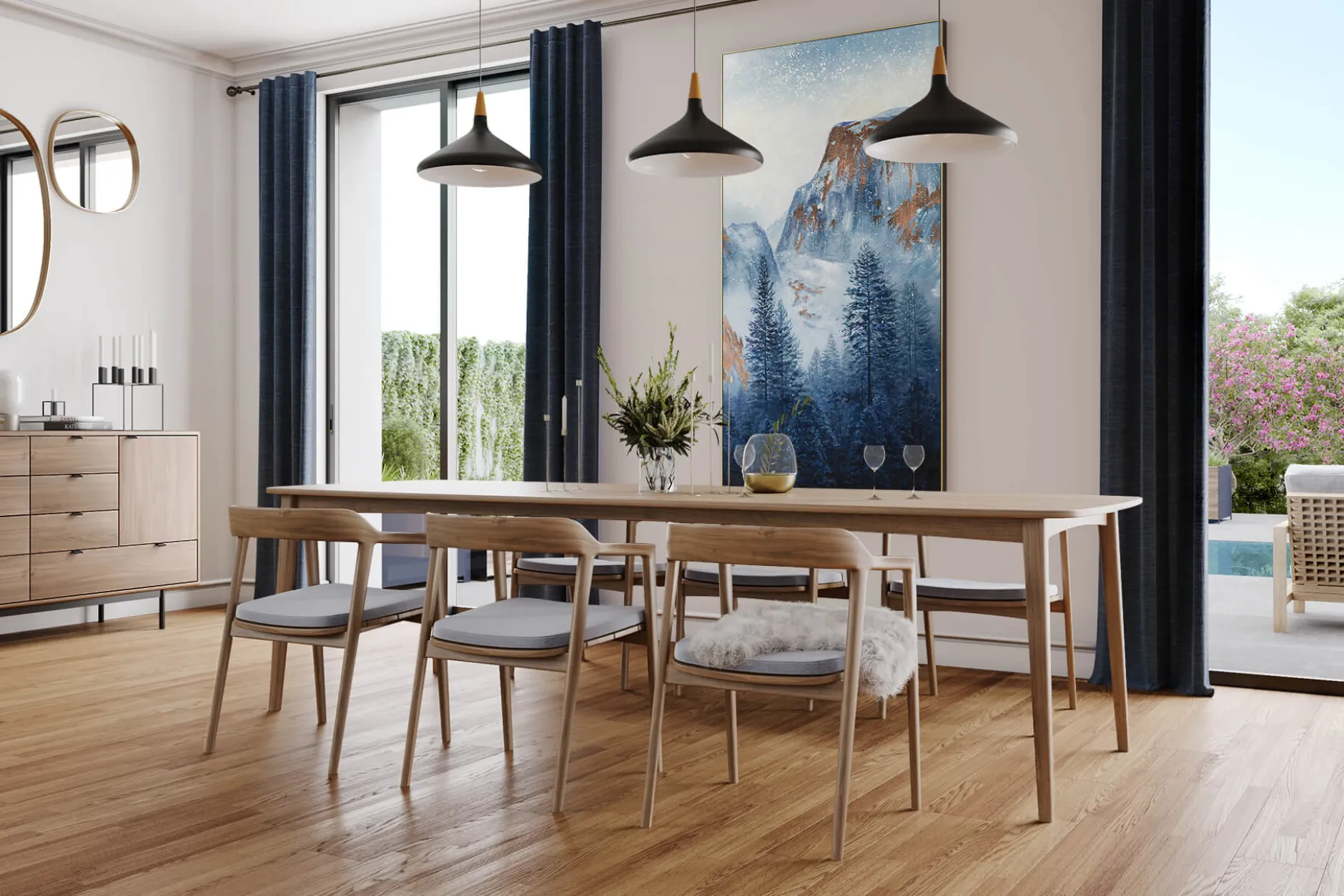 XXL Öl Gemälde 'Charming Faraway' | Handgemaltes Unikat