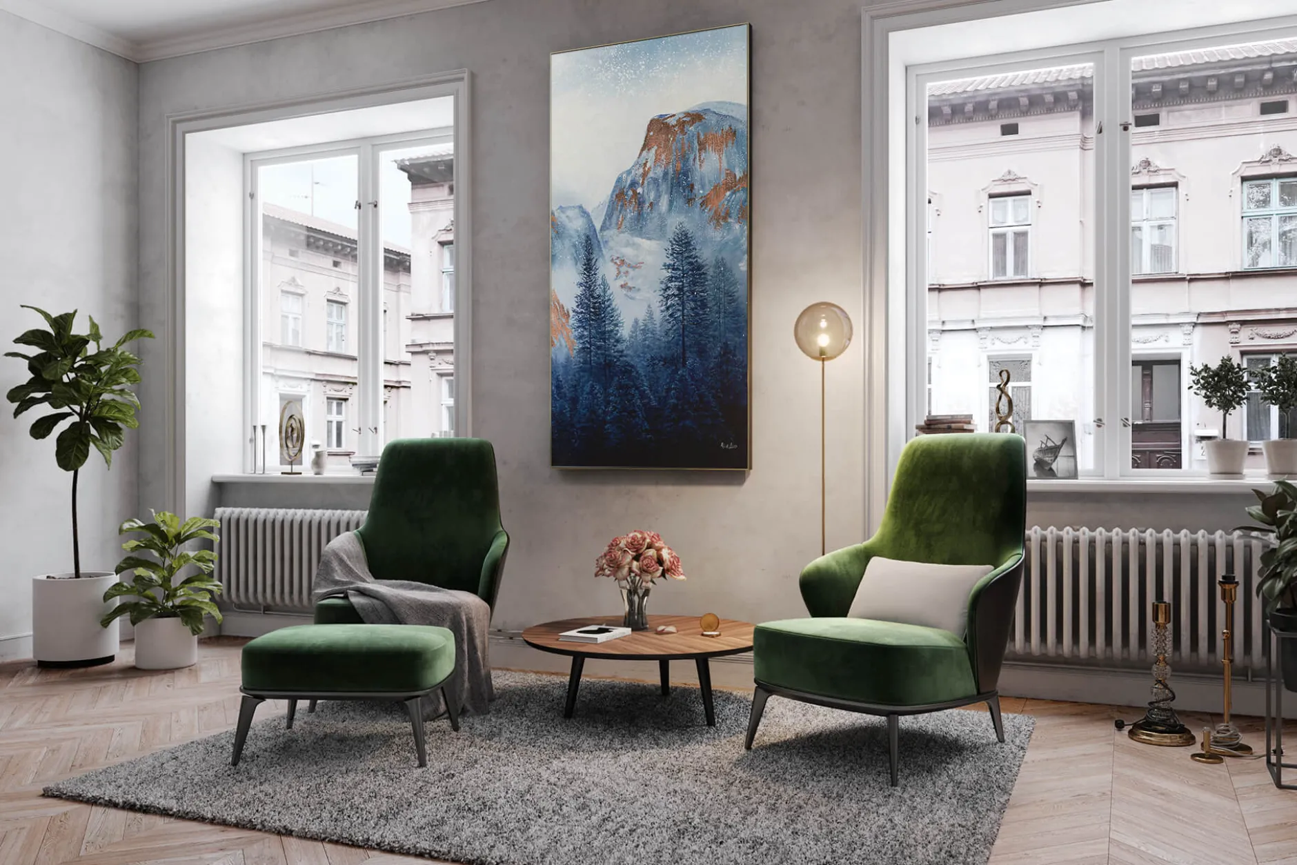 XXL Öl Gemälde 'Charming Faraway' | Handgemaltes Unikat