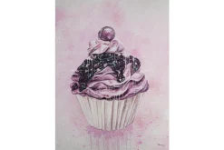 XXL Öl Gemälde 'Cherry Cherry Muffin' | Handgemaltes Unikat