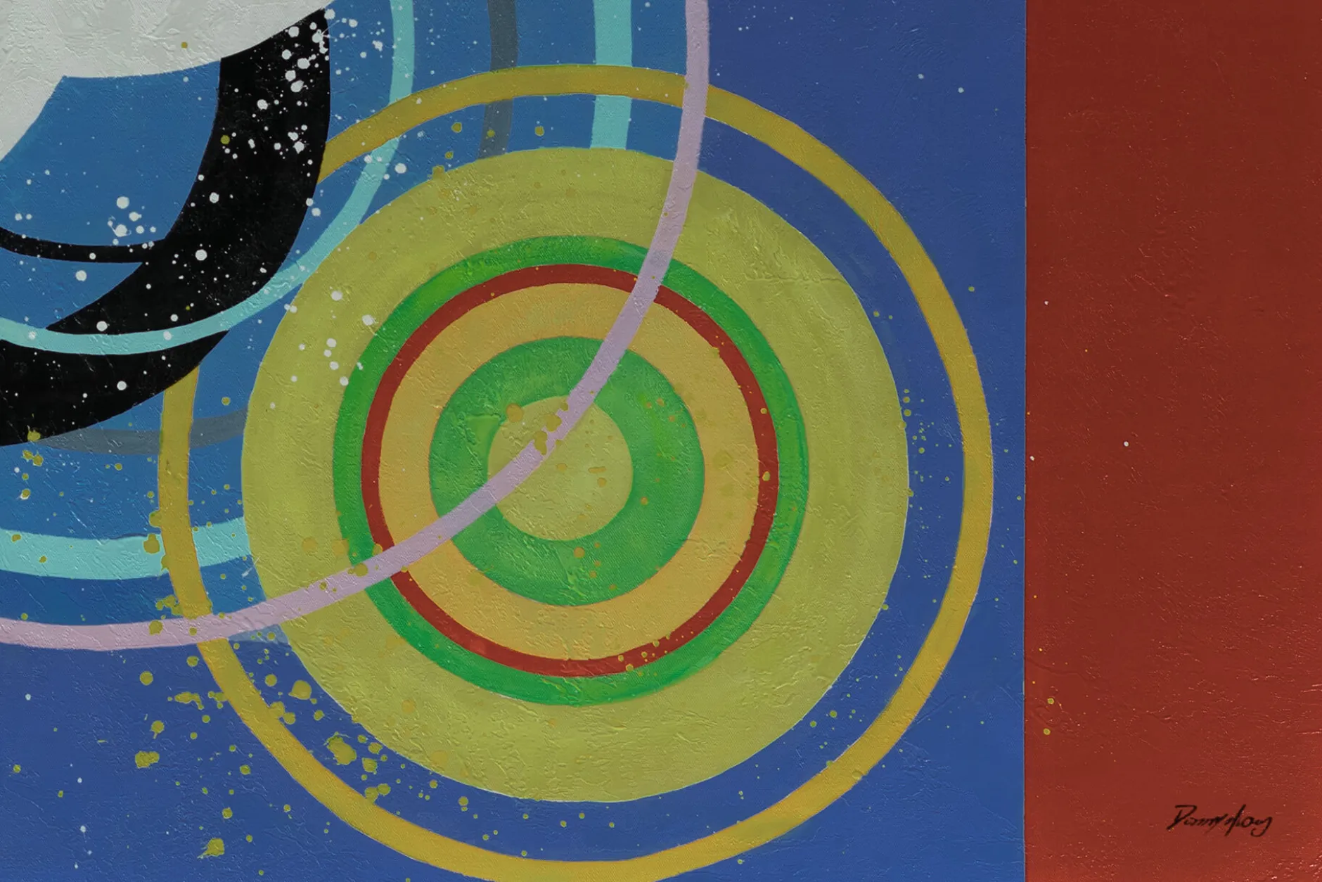 XXL Öl Gemälde 'Circle Composition' | Handgemaltes Unikat