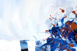 XXL Öl Gemälde 'Cobalt Disarray' | Handgemaltes Unikat