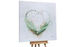 XXL Öl Gemälde 'Coeur fleuri' | Handgemaltes Unikat