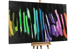 XXL Öl Gemälde 'Colorful Darkness' | Handgemaltes Unikat